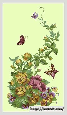 Download embroidery patterns by cross-stitch  - Композиция