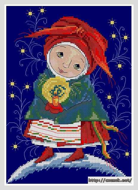 Download embroidery patterns by cross-stitch  - Рождественский свет