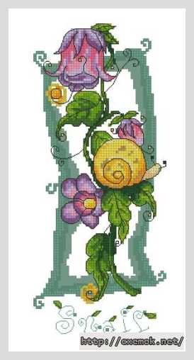 Download embroidery patterns by cross-stitch  - Улитка (панель)