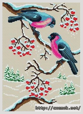 Download embroidery patterns by cross-stitch  - Oiseaux, author 