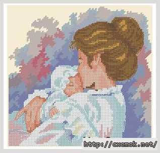 Download embroidery patterns by cross-stitch  - Нежность