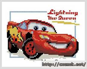 Download embroidery patterns by cross-stitch  - Маккуин (mcqueen)