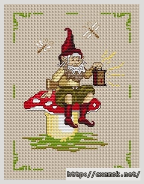 Download embroidery patterns by cross-stitch  - Lutin des bois, author 