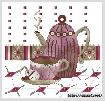 Download embroidery patterns by cross-stitch  - Чаепитие