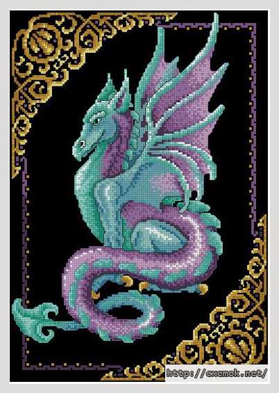 Download embroidery patterns by cross-stitch  - Дракон