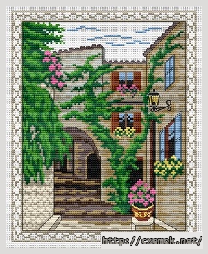 Download embroidery patterns by cross-stitch  - Ruelle fleurie, author 
