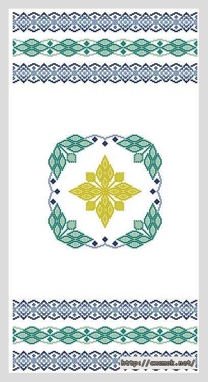 Download embroidery patterns by cross-stitch  - Рушник «звезда»