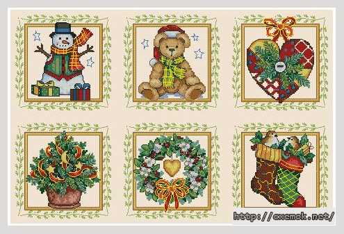 Download embroidery patterns by cross-stitch  - Зимний орнамент