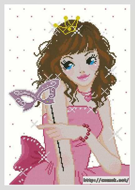Download embroidery patterns by cross-stitch  - На маскараде