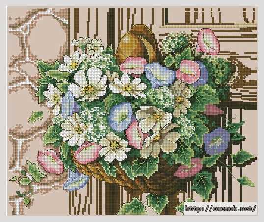 Download embroidery patterns by cross-stitch  - Цветы на дверной ручке