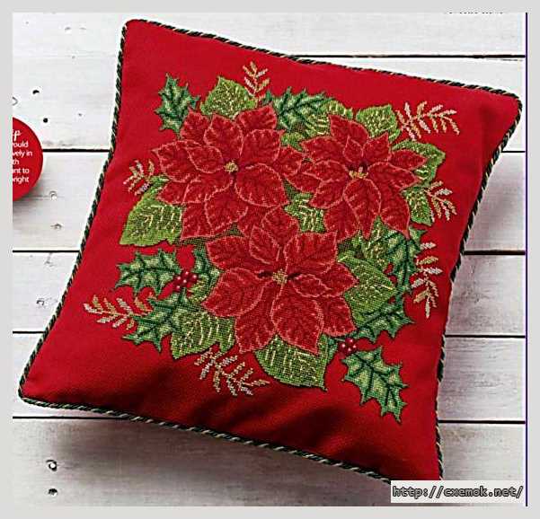 Download embroidery patterns by cross-stitch  - Пуансетия