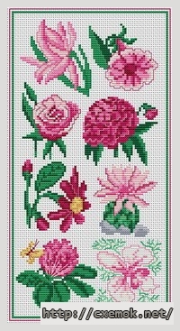 Download embroidery patterns by cross-stitch  - Bourgeons roses, author 