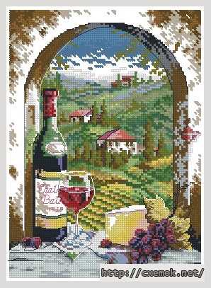 Download embroidery patterns by cross-stitch  - Вид на тоскану