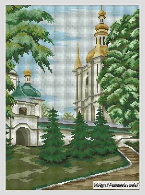 Download embroidery patterns by cross-stitch  - Киево-печерская лавра