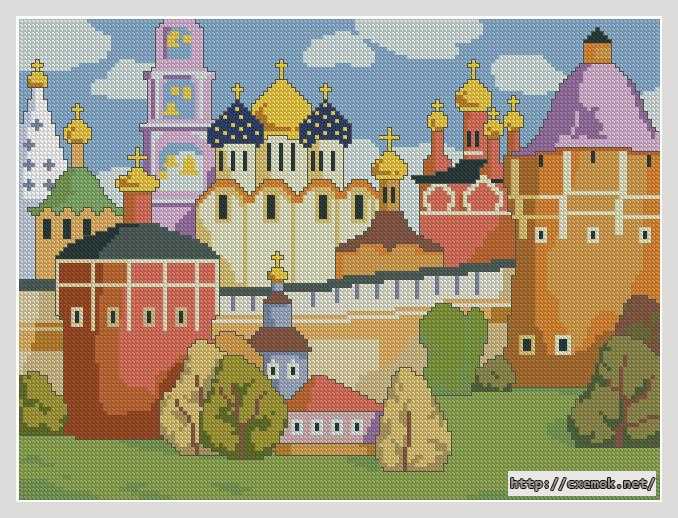 Download embroidery patterns by cross-stitch  - Лубочный городок