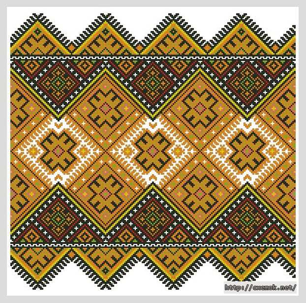 Download embroidery patterns by cross-stitch  - Схема вишивки рушника