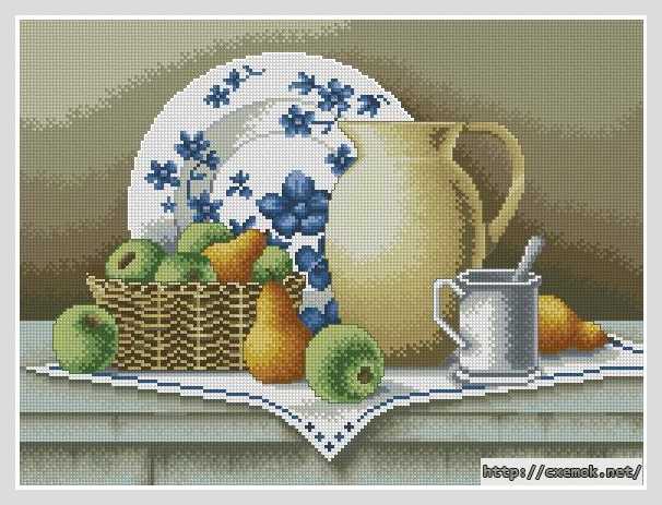 Download embroidery patterns by cross-stitch  - Фарфоровая тарелка