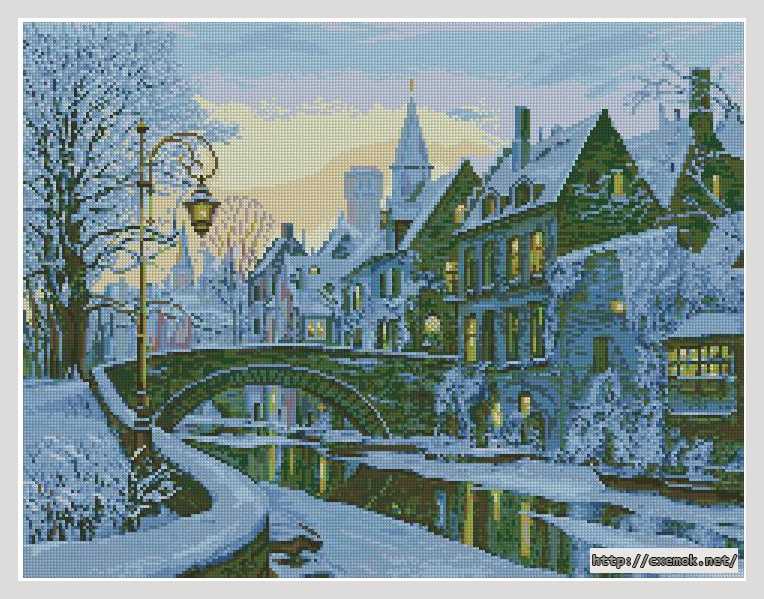 Download embroidery patterns by cross-stitch  - Зима в сказочном городе