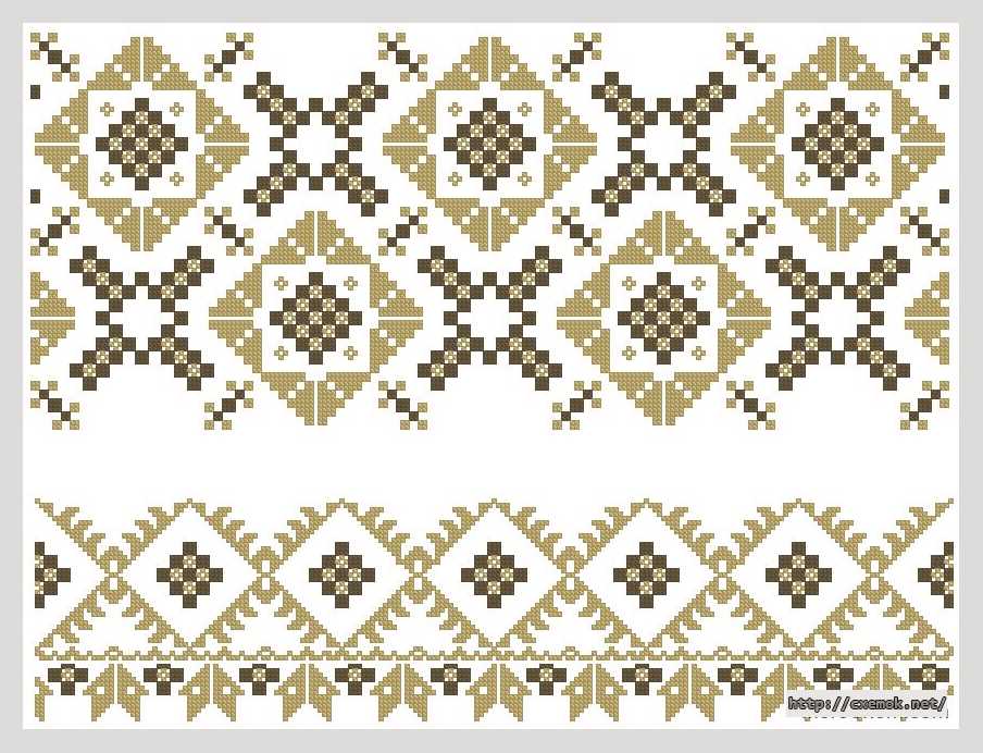Download embroidery patterns by cross-stitch  - Рушник «орнаменти полтавщини»