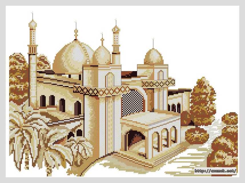 Завантажити схеми вишивки нитками / хрестом  - Мечеть