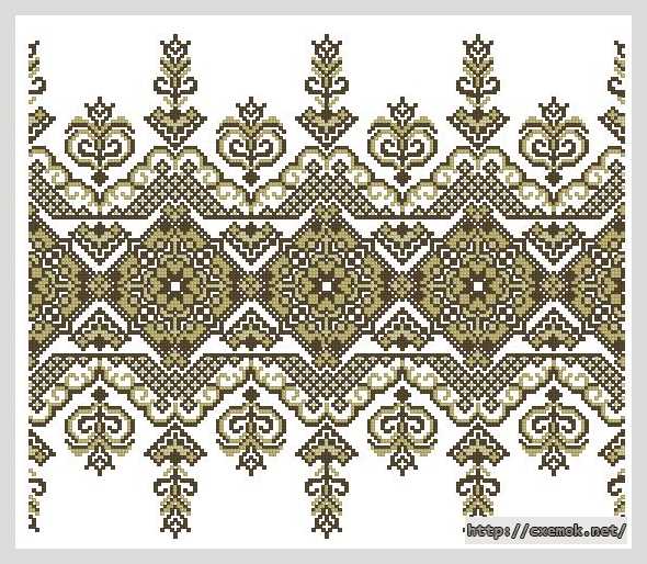 Download embroidery patterns by cross-stitch  - Рушник «мереживо»