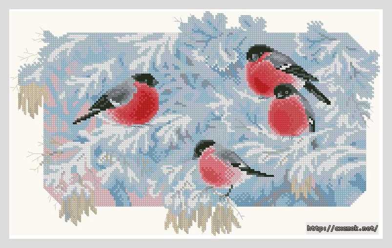 Download embroidery patterns by cross-stitch  - Морозное утро