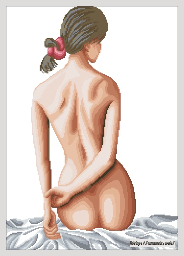 Download embroidery patterns by cross-stitch  - Nude, author 