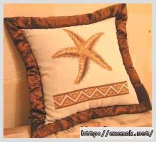 Download embroidery patterns by cross-stitch  - Подушка «морская звезда»