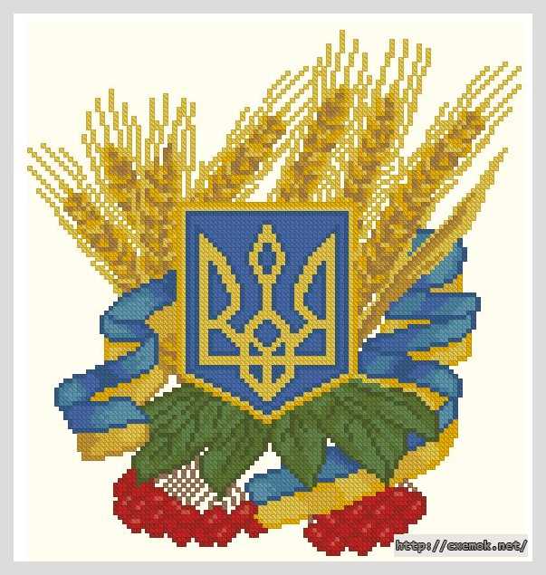 Download embroidery patterns by cross-stitch  - Герб україни