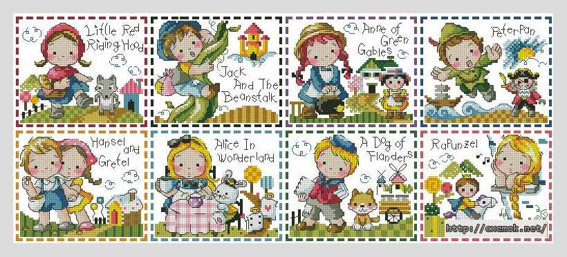 Download embroidery patterns by cross-stitch  - Любимые сказки