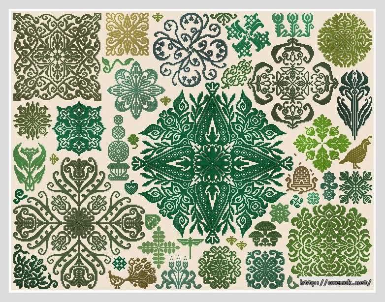 Download embroidery patterns by cross-stitch  - Звёзды из сада
