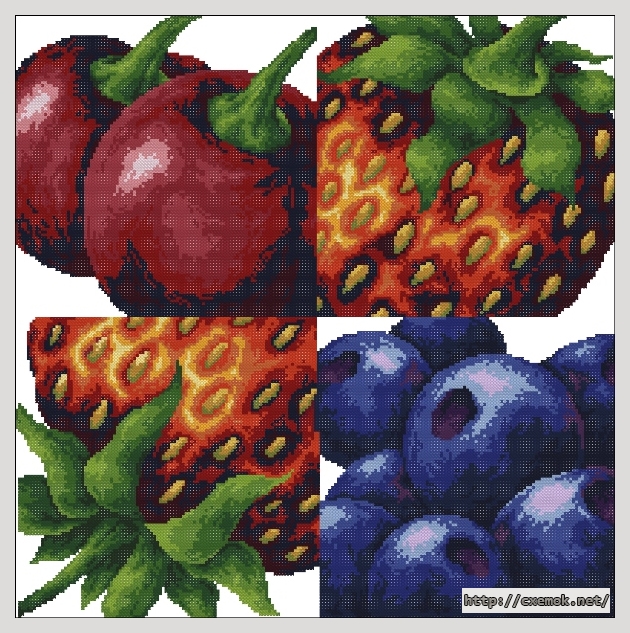 Download embroidery patterns by cross-stitch  - Fruit cushion, author 