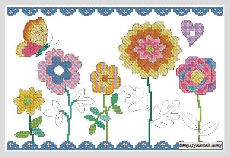 Download embroidery patterns by cross-stitch  - Яркие краски