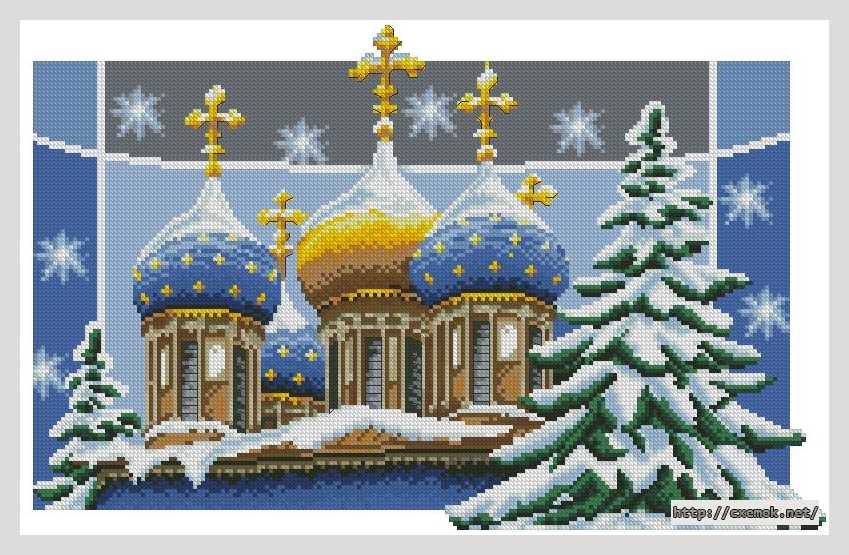 Завантажити схеми вишивки нитками / хрестом  - Рождественские купола