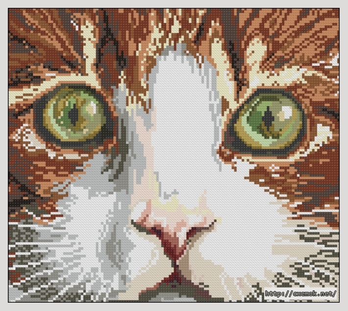 Download embroidery patterns by cross-stitch  - Котик, author 