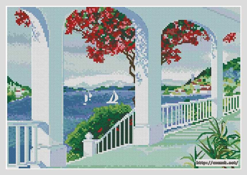 Download embroidery patterns by cross-stitch  - Морской вид