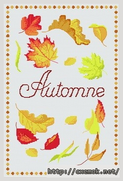 Скачать схему вышивки нитками A l''automne, автор 
