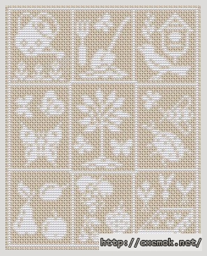 Скачать схемы вышивки нитками / крестом  - Jardin d’hiver, автор 