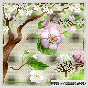 Download embroidery patterns by cross-stitch  - Le cerisier, author 