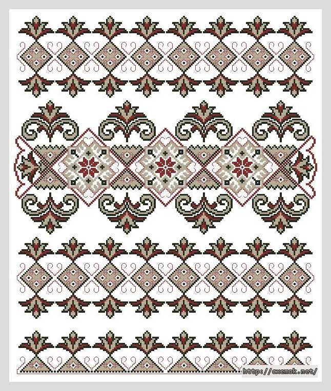 Download embroidery patterns by cross-stitch  - Узор рушника