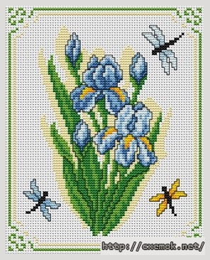 Download embroidery patterns by cross-stitch  - Bleue et jaune, author 