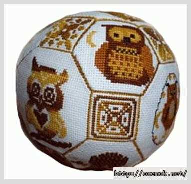 Download embroidery patterns by cross-stitch  - Квакер-болл «совушки»
