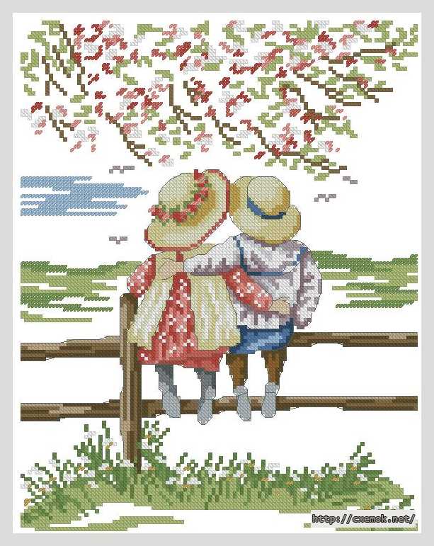 Download embroidery patterns by cross-stitch  - На заборе