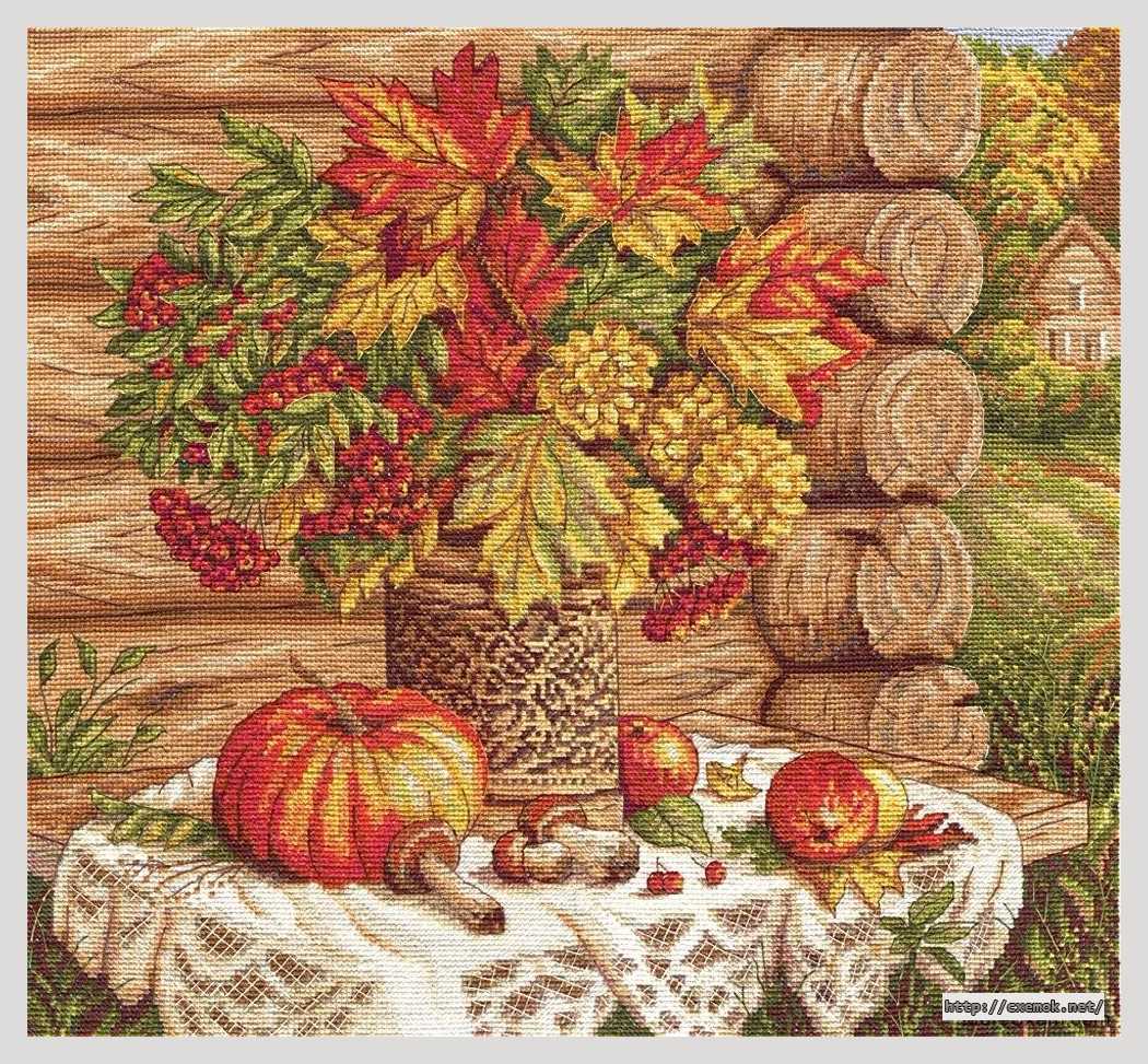 Download embroidery patterns by cross-stitch  - Осенний натюрморт
