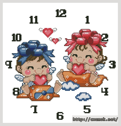 Download embroidery patterns by cross-stitch  - Амурчики