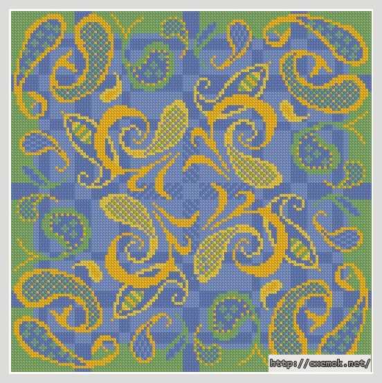 Download embroidery patterns by cross-stitch  - Подушка