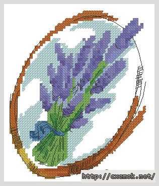 Download embroidery patterns by cross-stitch  - Лаванда