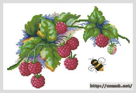 Download embroidery patterns by cross-stitch  - Ягода малина