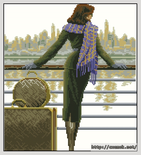 Download embroidery patterns by cross-stitch  - Port of call, author 