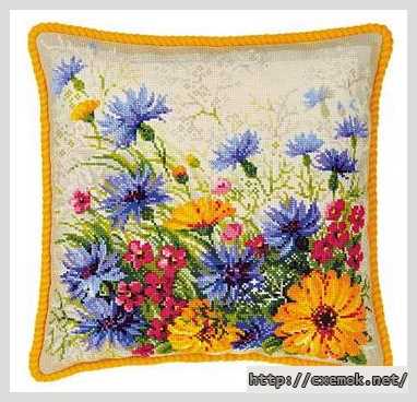 Download embroidery patterns by cross-stitch  - Подушка «мавританский газон»